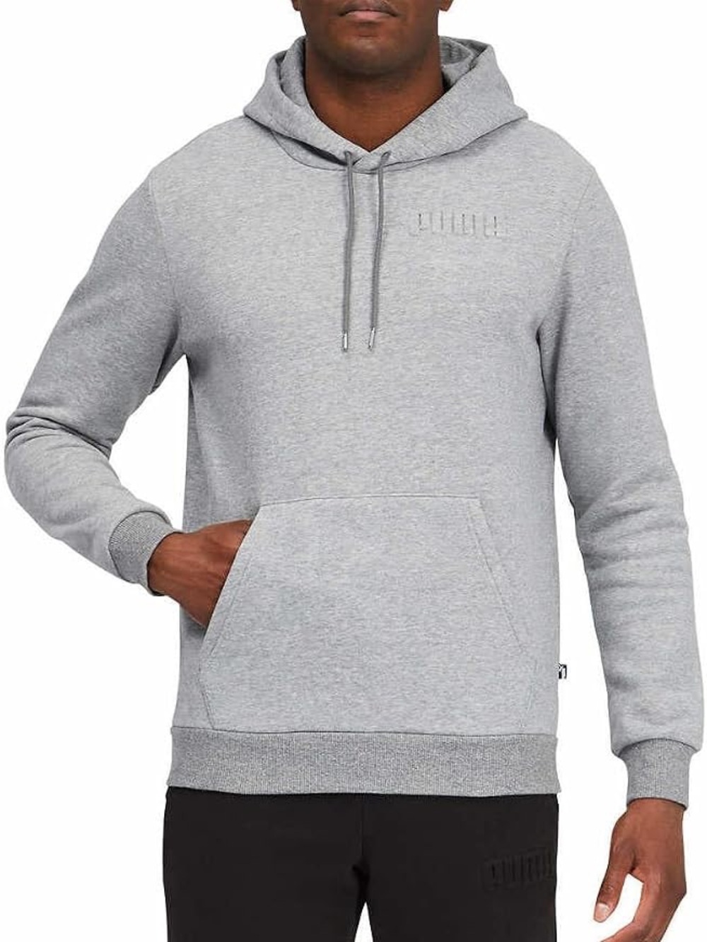 Grey Puma Embossed Logo Hoodie